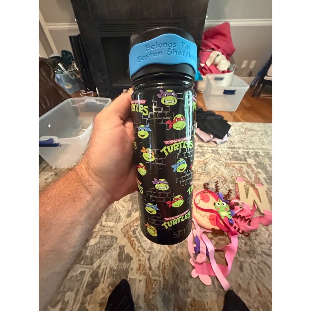 Simple Modern TMNT Teenage Mutant Ninja Turtles Kids Water Bottle w/ Straw - Picture 2 of 4
